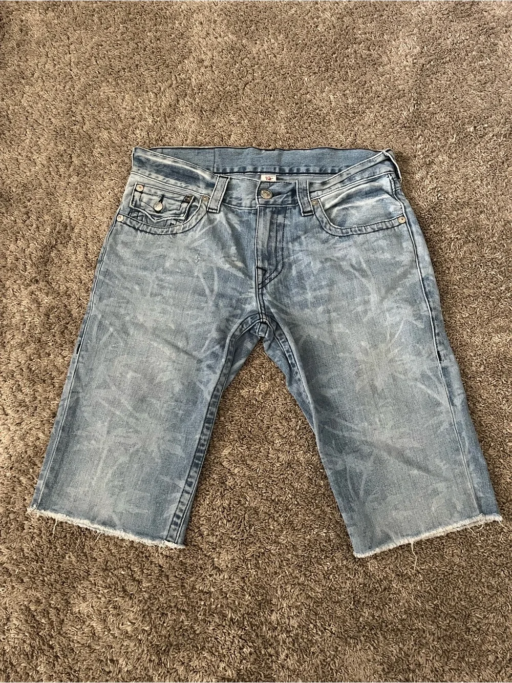 True Religion Men's Distressed Denim Shorts